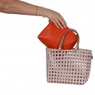 Maze Mini - Handbag fat strap size S with PU handles and detachable clutch thumbnail