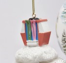 Julekule med gondol 10 cm thumbnail
