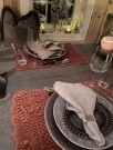 Bordbrikker i fløyel fra Marinette  - brent orange/rust-midlertidig utsolgt thumbnail