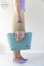 Handed By Paris Shopper  kurv - dusty turquoise - 62 thumbnail