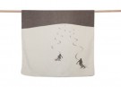 SAVONA Pledd “skiers leaving tracks” beige/brunt 150x200 cm  thumbnail