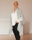 Dehn Design Daisy sjal   lysegrå -midlertidig utsolgt thumbnail