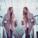 Dehn Design Daisy sjal rosa melert  -midlertidig utsolgt thumbnail
