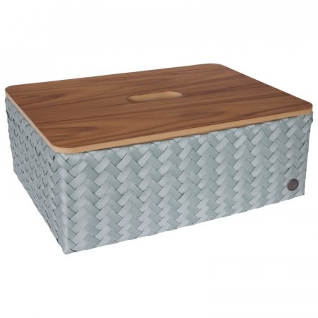 Grand Optimum Open Basket Rectangular with Wooden Lid 