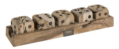 Artwood Dice game on tray - utsolgt