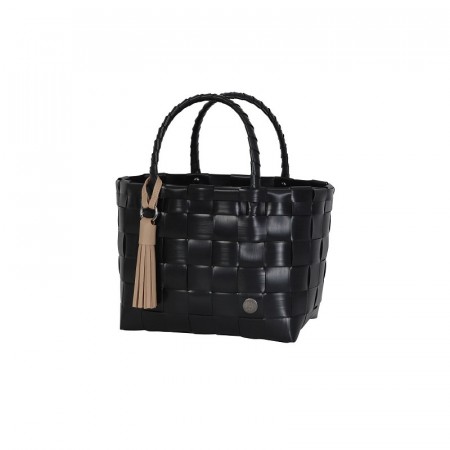 Mini Paris - Mini Shopper fat strap with contrast PU tassel-99 black
