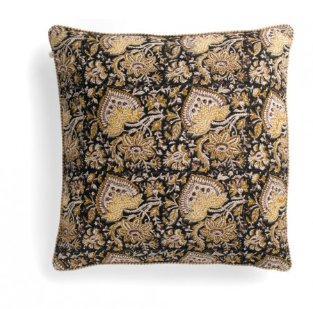 Linen Cushion - Oriental - Black - 50x50cm 3071 