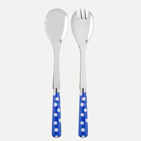 Salatbestikk Paris  White Dots- blue