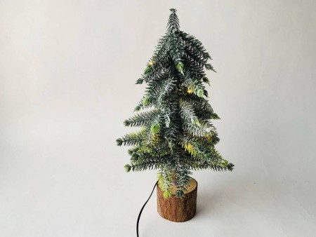 Juletre M Ledlys Grønt H 27 Cm