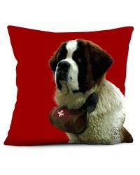 Pute m/St.Bernard hund rød