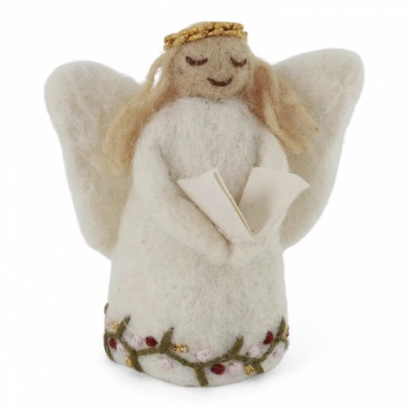 Angel w/Embroidery Holding Book - Small