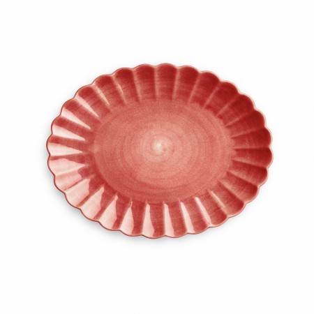 Oyster platter 35x30 painted red