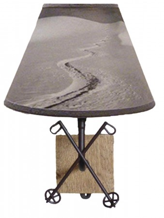 Franske vegglampe u/ skjerm m/ staver