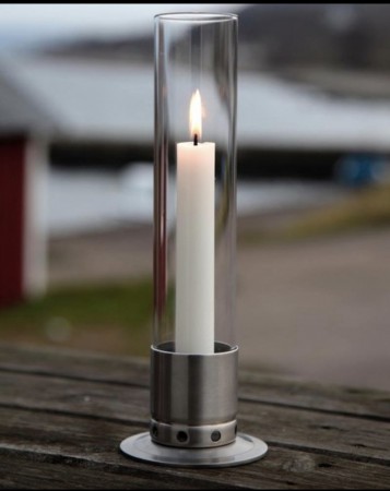 Stormlykt Kattvik Design - børstet stål
