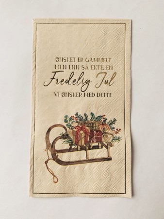 Serviett Fredelig Jul – 33×44 Cm