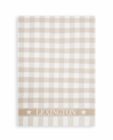 Lexington Icons Cotton Jacquard Star Kitchen Towel, White/beige