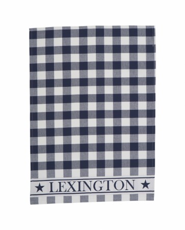 Lexington Icons Checked Cotton Terry Kitchen Towel, Blue/White
