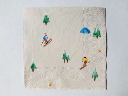 Serviett Skigåere 33x33 cm