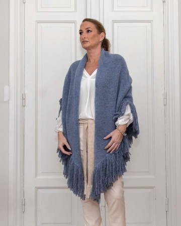 Dehn Design Daisy sjal lyseblå