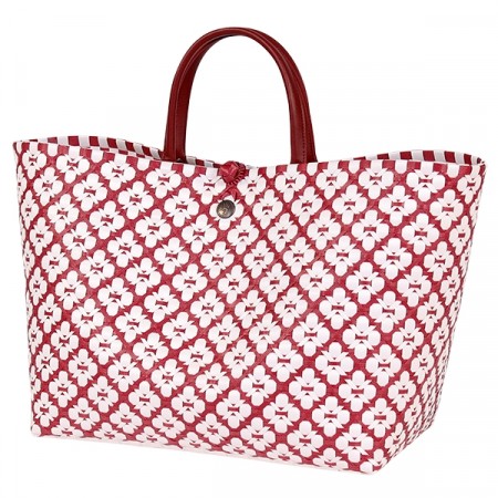 Motif Bag marsala with  white pattern -