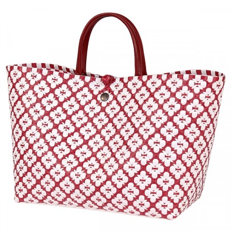 Motif Bag marsala with white pattern
