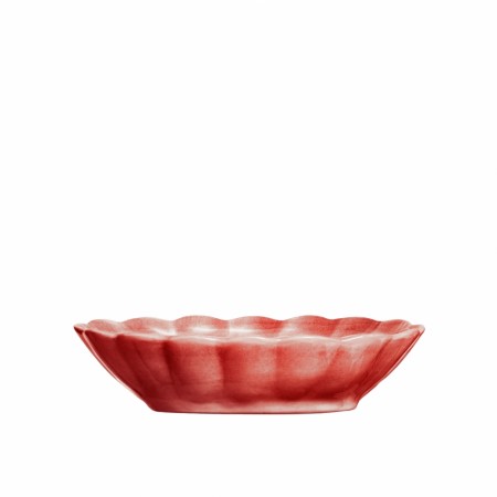 Oyster bowl 23 x18 painted red