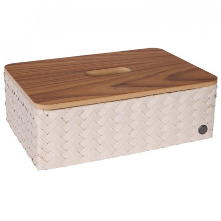 Grand Optimum Open Basket Rectangular with Wooden Lid 