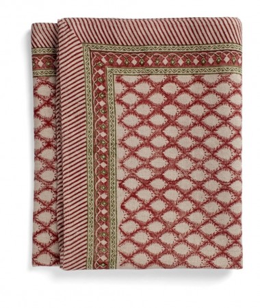 Linen Tablecloth - Cypress - Red - 170x270cm 