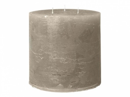 Cozy Living rustikk stearinlys 15x15 cm m/3 veker- Stone