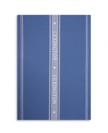 Icons Cotton Jacquard Star Kitchen Towel, Blue/White