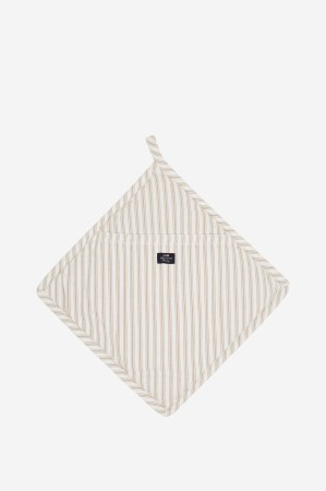 Lexington Gryteklut Icons Cotton Herringbone Striped Potholder beige/hvit