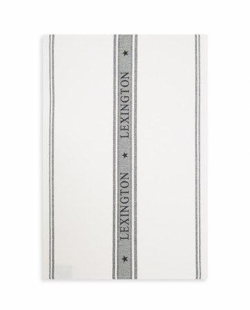 Lexington Icons Cotton Jacquard Star Kitchen Towel, White/black