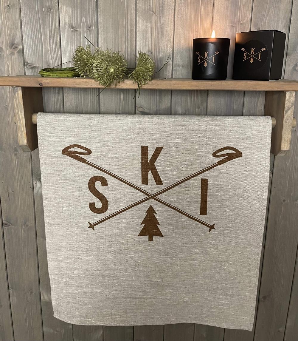 Lin kjøkkenhåndkle m/ski