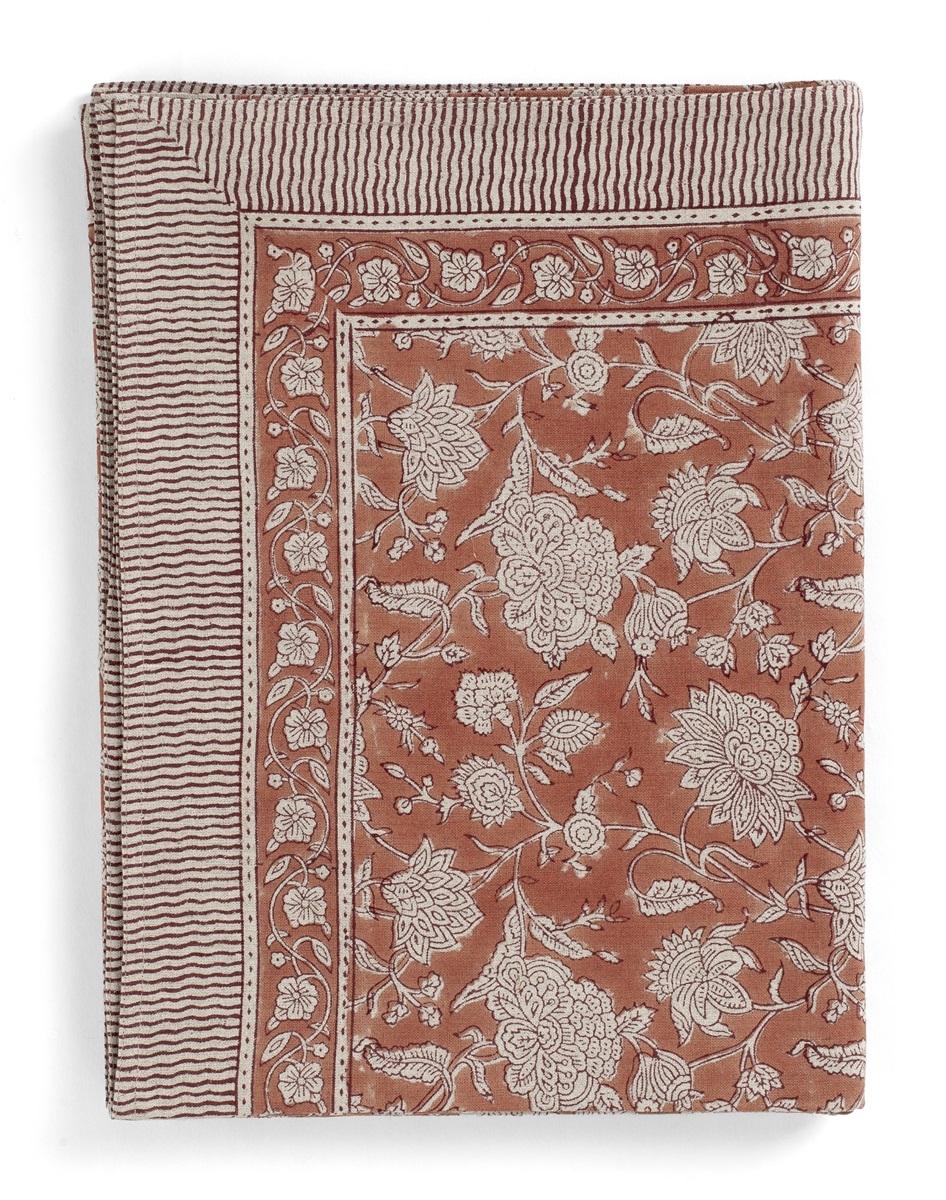 Linen Tablecloth - Indian Rose - Terracotta - 170x270cm 3325    