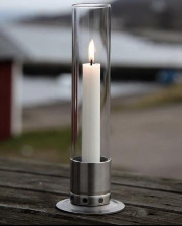 Kattvik Design Stormlykt  Børstet Stål