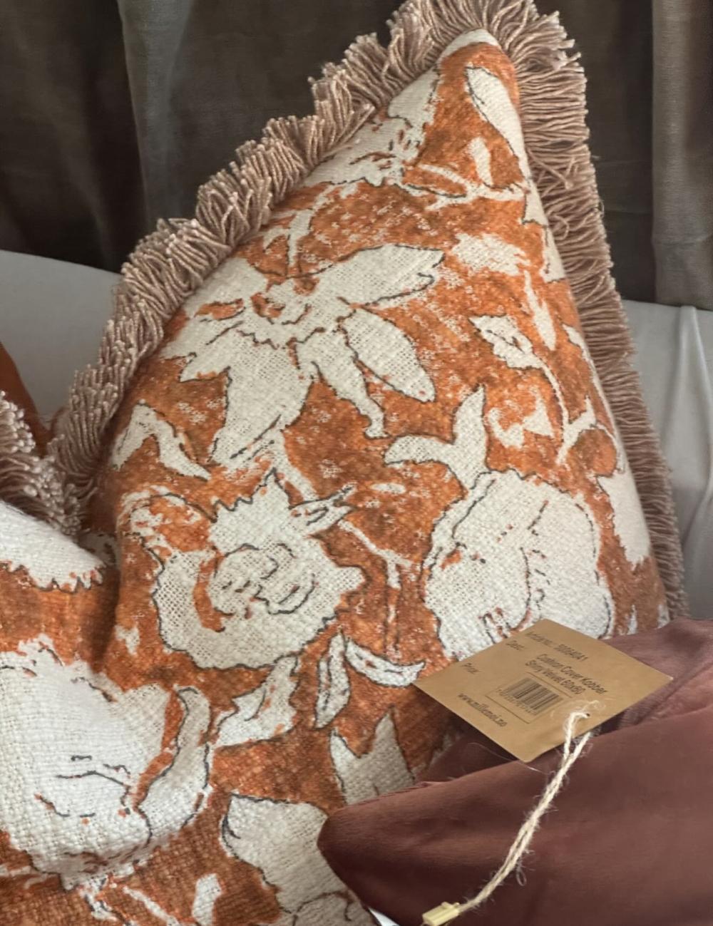 Mille Moi Putetrekk Simplicity Flower Burned Orange 60x60 