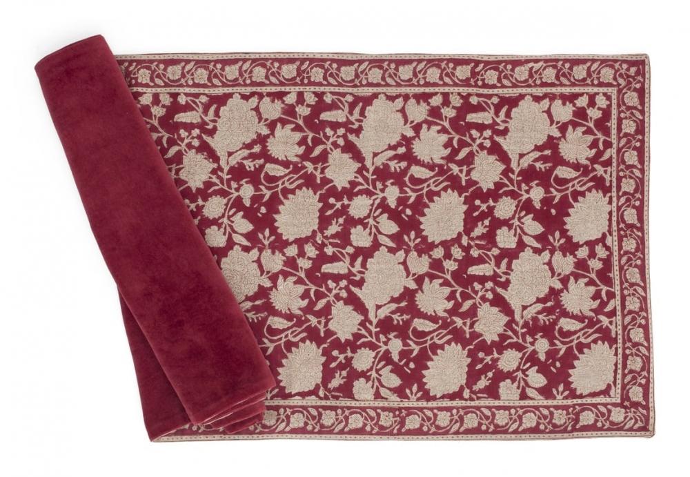 Linen Tablerunner - Indian Rose - Red - 45x150cm 3672