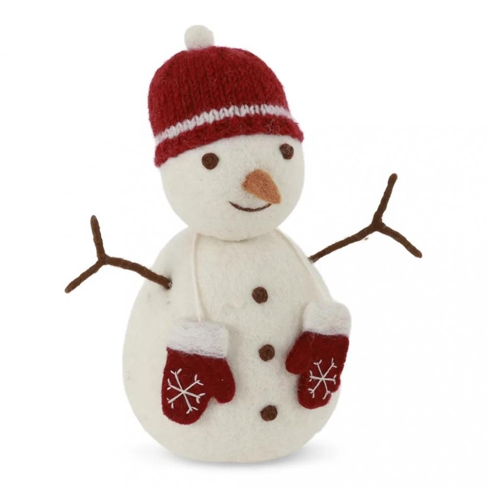 Gry & Sif Big Snowman w/Red Hat & Mittens
