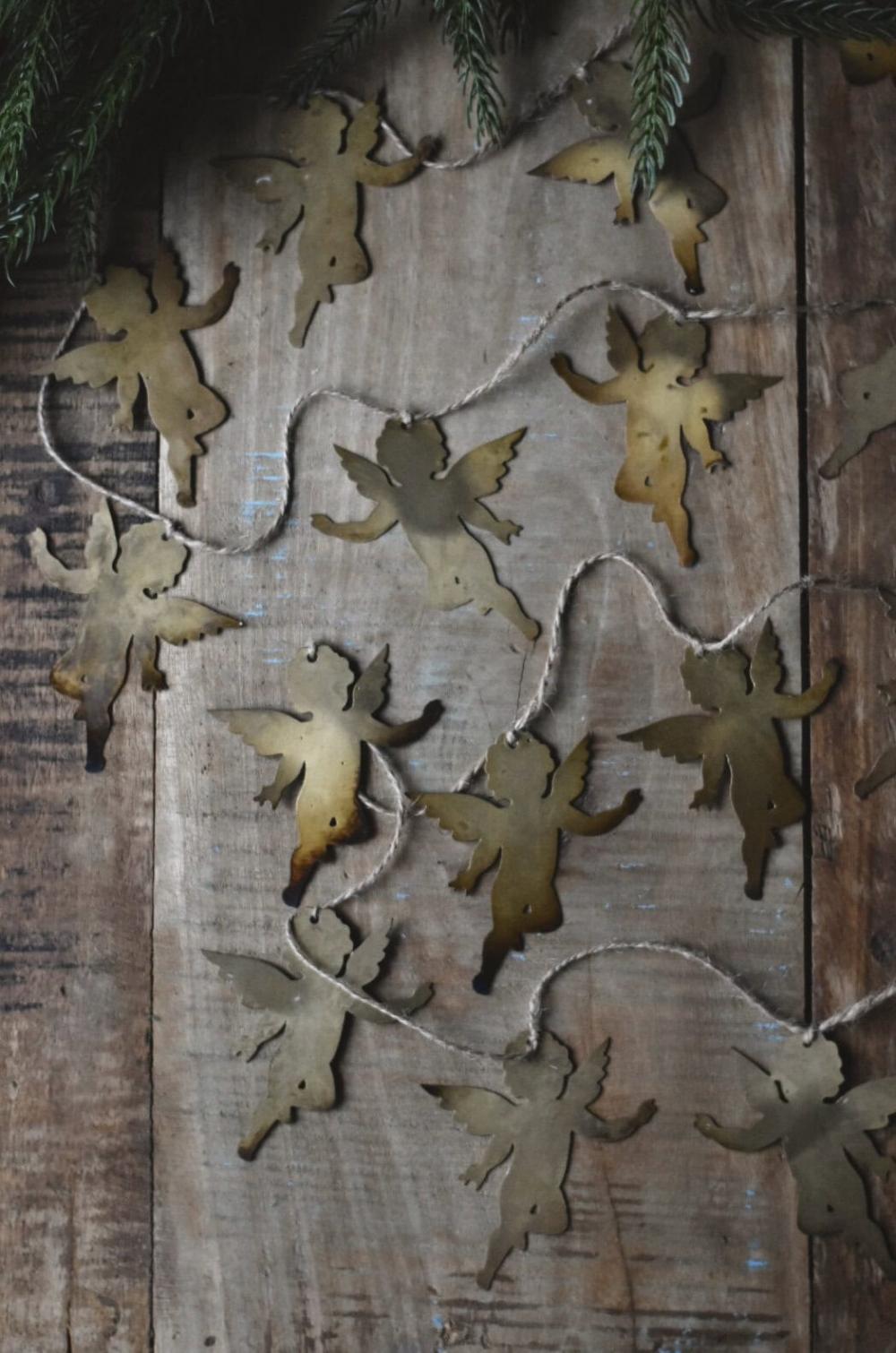 Girlander engler 180 cm gull  