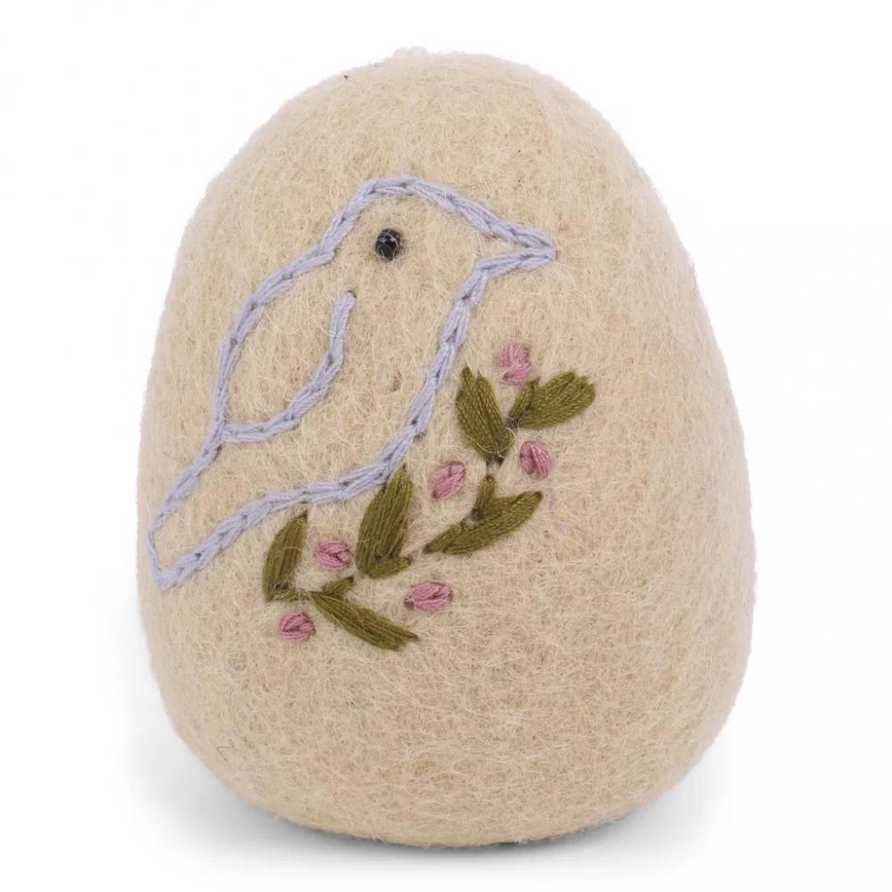 Big Egg - Bird - Light Yellow w/String