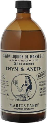 Marius Fabre Olivensåpe Thym & Aneth Refill 1 Liter