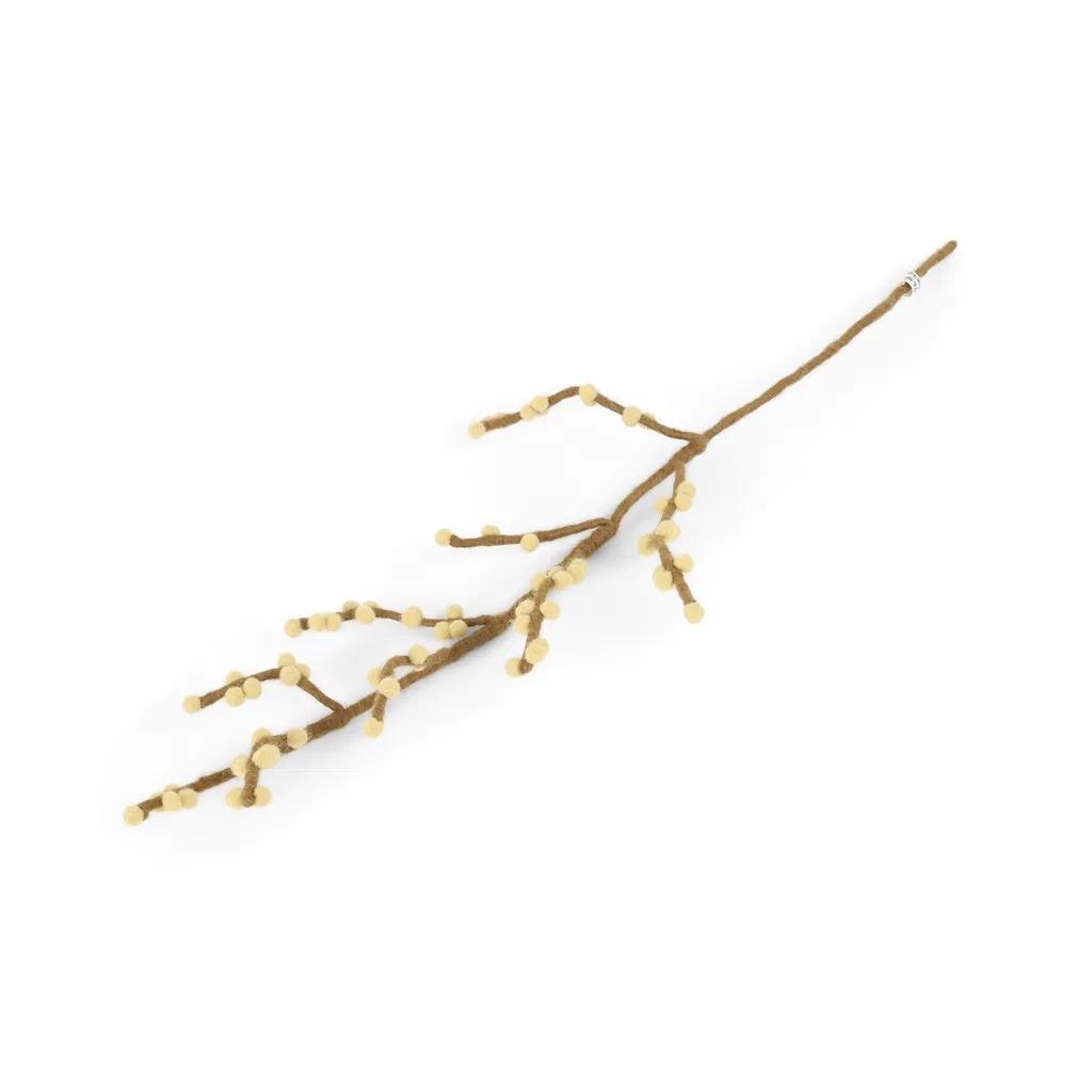 Gry & Sif Branch w/Dusty Light Yellow Berries 60 cm