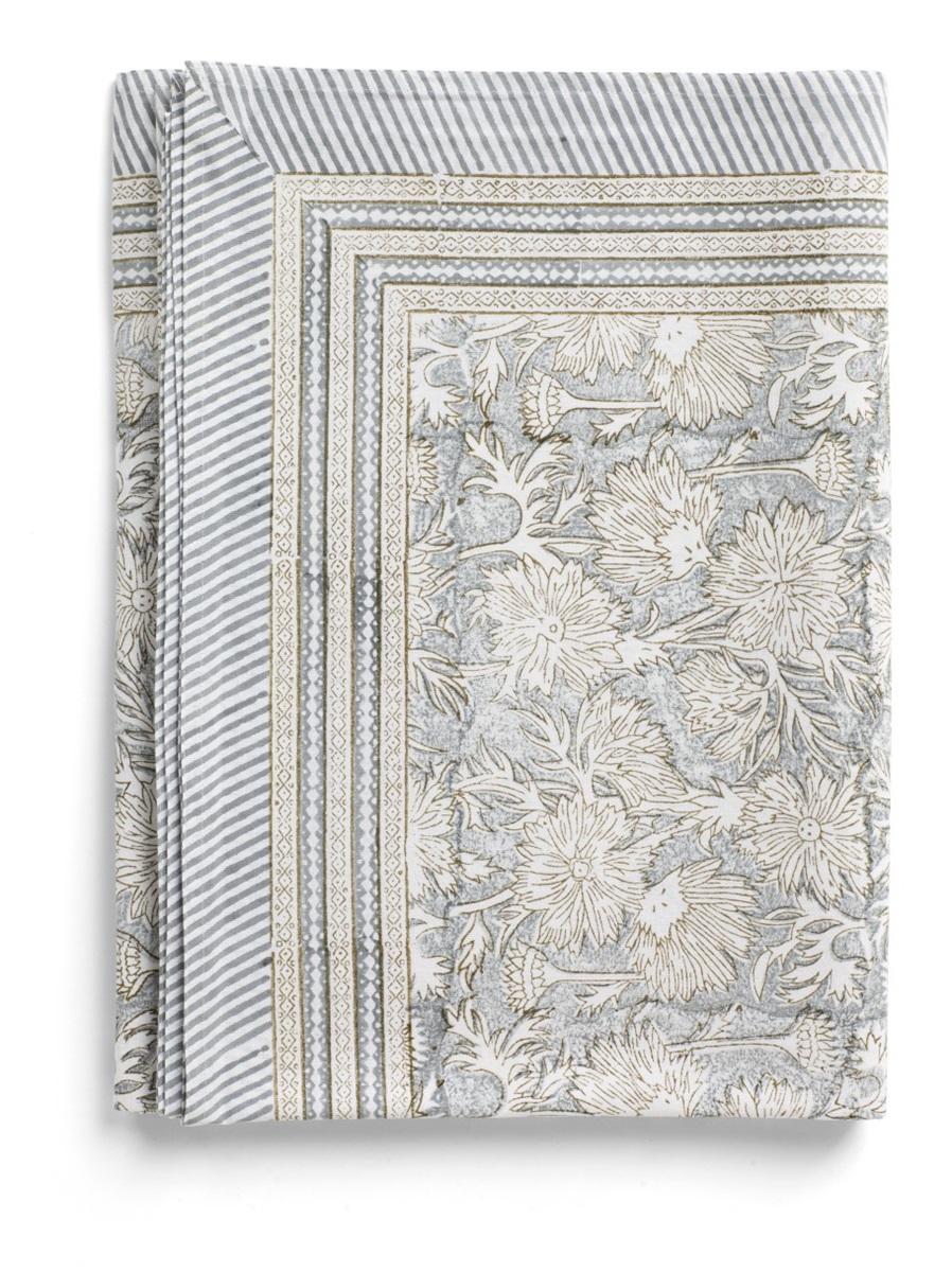 Chamois Tablecloth - Waterlily - Cashmre Blue - 170x270cm 2558