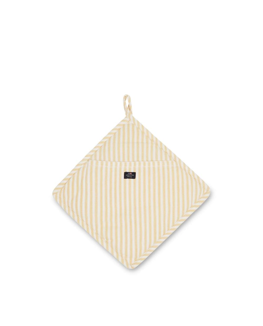 Lexington Gryteklut Icons Cotton Herringbone Striped Potholder gul/hvit